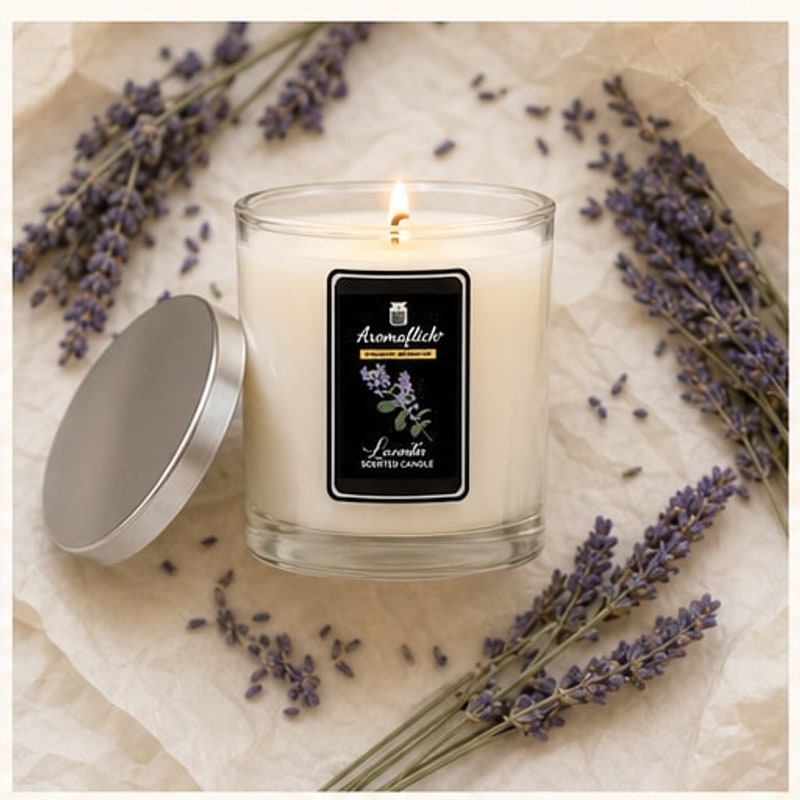 Lavender flat-lay
