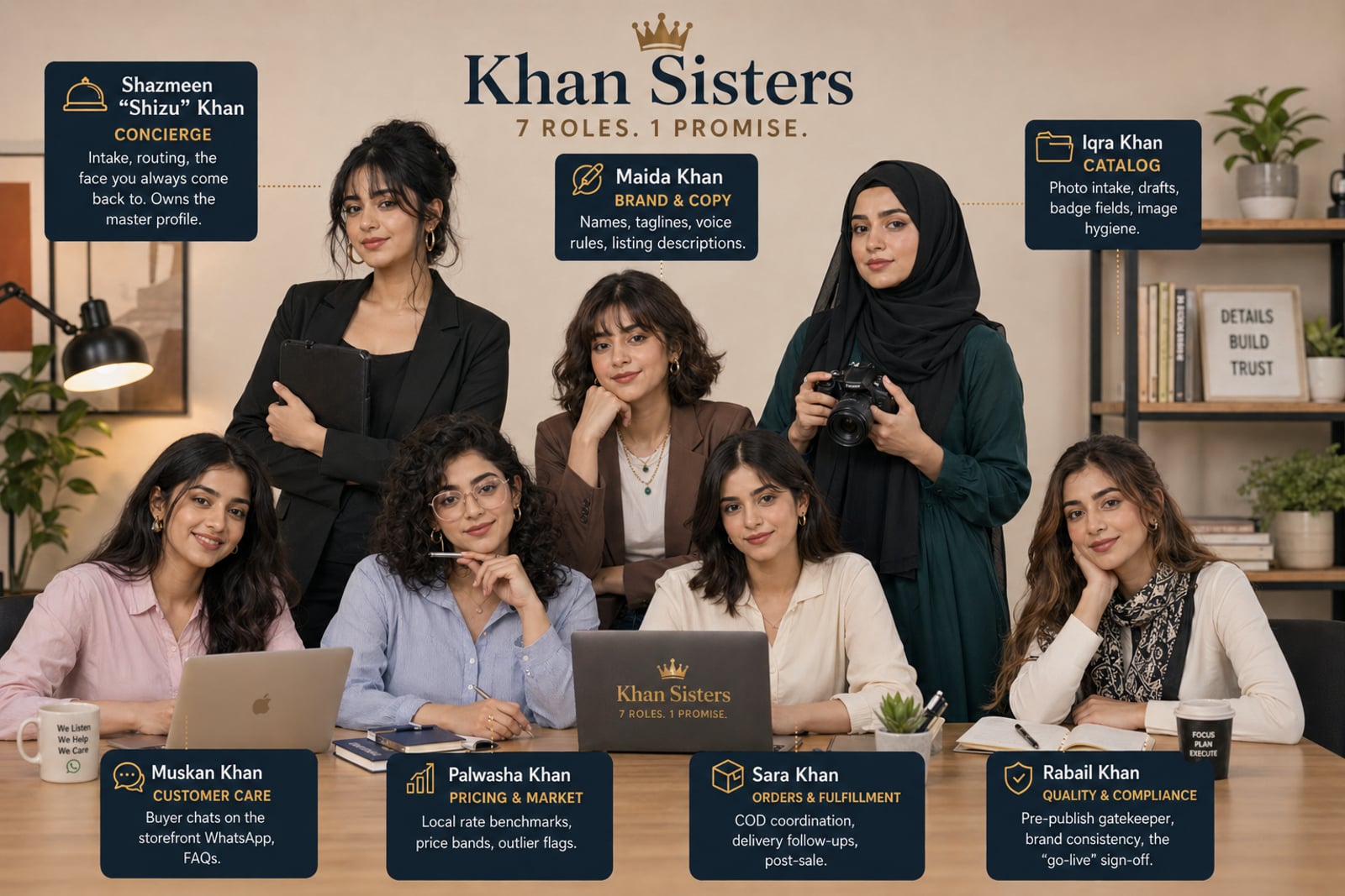 Khan Sisters family photo
